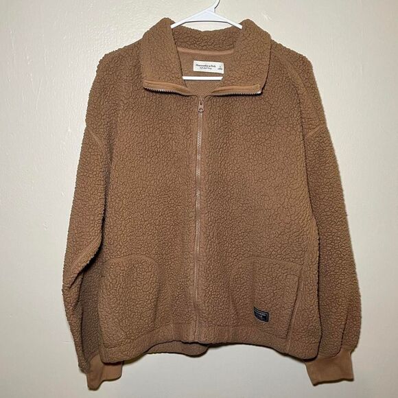 Abercrombie & Fitch Women's Brown Sherpa Jacket - Picture 1 of 3